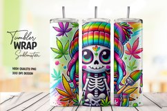 Skull colorful tumbler wrap png Product Image 1