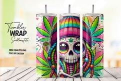 Skull colorful tumbler wrap png Product Image 1