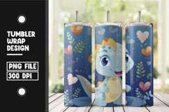 Cute dinasour baby tumbler wrap sublimation png Product Image 1