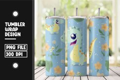 Cute dinasour baby tumbler wrap sublimation png Product Image 1