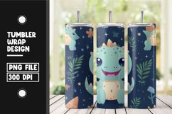 Cute dinasour baby tumbler wrap sublimation png Product Image 1