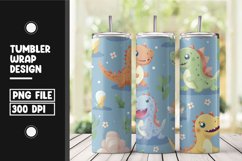 Cute dinasour baby tumbler wrap sublimation png Product Image 1