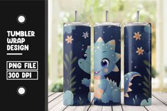 Cute dinasour baby tumbler wrap sublimation png Product Image 1
