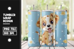 Cute puppy tumbler wrap sublimation png Product Image 1