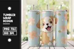 Cute puppy tumbler wrap sublimation png Product Image 1