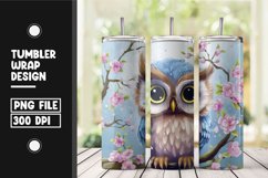 Owl tumbler wrap sublimation png Product Image 1