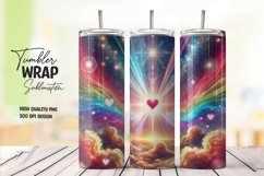 Heart tumbler wrap sublimation png Product Image 1