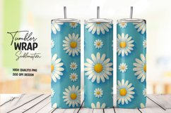 3d flower pattern tumbler wrap sublimation png Product Image 1