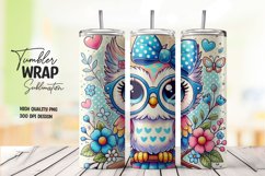 Cute owl baby tumbler wrap sublimation png Product Image 1