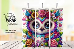 Cute owl tumbler wrap sublimation png Product Image 1