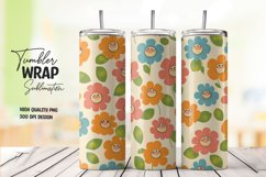 Watercolor floral tumbler wrap sublimation png Product Image 1