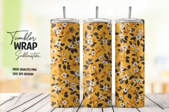 Watercolor floral tumbler wrap sublimation png Product Image 1