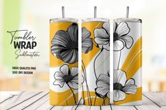 Watercolor Flower pattern tumbler wrap sublimation png Product Image 1