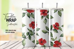 Watercolor floral tumbler wrap sublimation png Product Image 1
