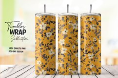 Watercolor floral tumbler wrap sublimation png Product Image 1