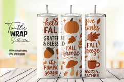 Fall breeze pumpkin season tumbler wrap with autumn design Product Image 1