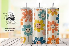 Watercolor floral tumbler wrap sublimation png Product Image 1
