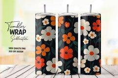 Watercolor floral tumbler wrap sublimation png Product Image 1