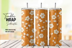 Watercolor floral tumbler wrap sublimation png Product Image 1