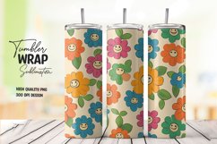 Watercolor floral tumbler wrap sublimation png Product Image 1