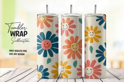Watercolor floral tumbler wrap sublimation png Product Image 1