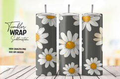 Watercolor floral tumbler wrap sublimation png Product Image 1