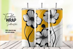 Watercolor Flower pattern tumbler wrap sublimation png Product Image 1