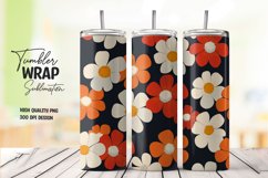 Watercolor floral tumbler wrap sublimation png Product Image 1