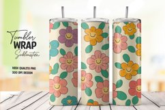 Watercolor floral tumbler wrap sublimation png Product Image 1