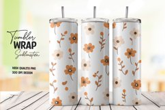 Watercolor floral tumbler wrap sublimation png Product Image 1