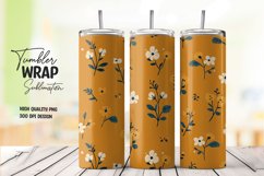 Watercolor floral tumbler wrap sublimation png Product Image 1
