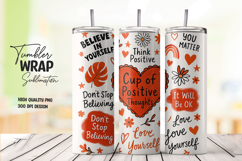 Positive Quote Tumbler Wrap Sublimation Product Image 1