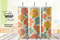 Watercolor floral tumbler wrap sublimation png Product Image 1