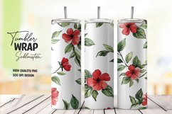 Watercolor floral tumbler wrap sublimation png Product Image 1