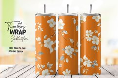 Watercolor floral tumbler wrap sublimation png Product Image 1