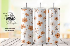 Watercolor floral tumbler wrap sublimation png Product Image 1