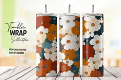 Watercolor floral tumbler wrap sublimation png Product Image 1