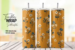 Watercolor floral tumbler wrap sublimation png Product Image 1