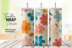 Watercolor floral tumbler wrap sublimation png Product Image 1