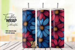 Watercolor floral tumbler wrap sublimation png Product Image 1