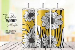 Watercolor Flower pattern tumbler wrap sublimation png Product Image 1