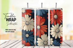 Watercolor floral tumbler wrap sublimation png Product Image 1