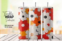 Watercolor floral tumbler wrap sublimation png Product Image 1