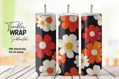 Watercolor floral tumbler wrap sublimation png Product Image 1