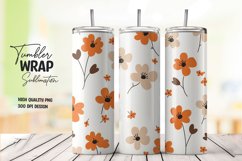 Watercolor floral tumbler wrap sublimation png Product Image 1