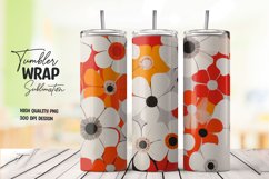 Watercolor floral tumbler wrap sublimation png Product Image 1