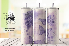 Butterfly watercolor tumbler wrap with soft texture Product Image 1