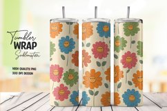 Watercolor floral tumbler wrap sublimation png Product Image 1