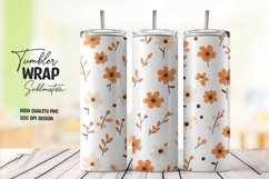 Watercolor floral tumbler wrap sublimation png Product Image 1