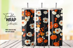 Watercolor floral tumbler wrap sublimation png Product Image 1